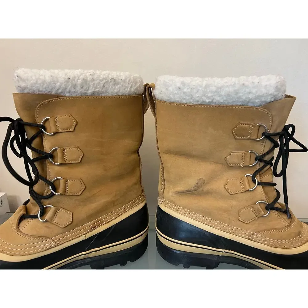 Sorel mens caribou EUC size 14 winter snow boots insulated waterproof leather - Picture 3 of 6